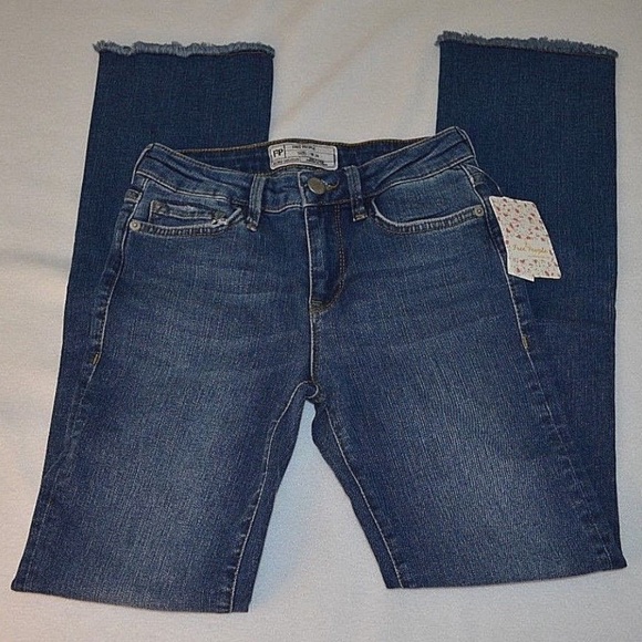 Free People Denim - FREE PEOPLE Straight Leg Crop Jeans Womens sz 24